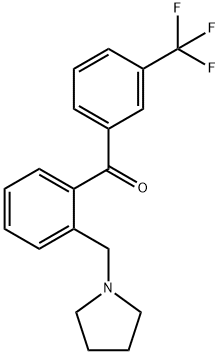 2-PYRROLIDINOMETHYL-3'-TRIFLUOROMETHYLBENZOPHENONE Structure