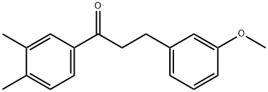 3',4'-ジメチル-3-(3-メトキシフェニル)プロピオフェノン 化学構造式