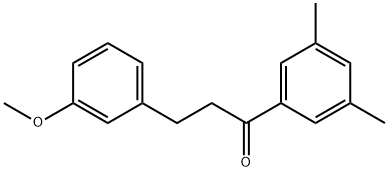 3',5'-ジメチル-3-(3-メトキシフェニル)プロピオフェノン 化学構造式