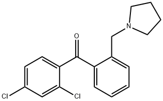 2,4-DICHLORO-2'-PYRROLIDINOMETHYL BENZOPHENONE 化学構造式