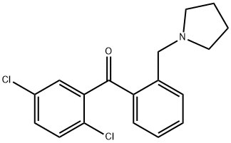2,5-DICHLORO-2'-PYRROLIDINOMETHYL BENZOPHENONE Structure