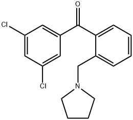 3,5-DICHLORO-2'-PYRROLIDINOMETHYL BENZOPHENONE Structure