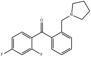 2,4-DIFLUORO-2'-PYRROLIDINOMETHYL BENZOPHENONE Structure