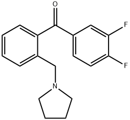 (3,4-二氟苯基)(2-(吡咯烷-1-基甲基)苯基)甲酮,898775-06-9,结构式