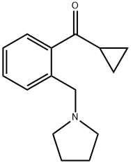 シクロプロピル2-(ピロリジノメチル)フェニルケトン 化学構造式