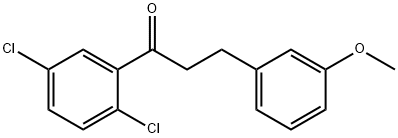 2',5'-ジクロロ-3-(3-メトキシフェニル)プロピオフェノン 化学構造式