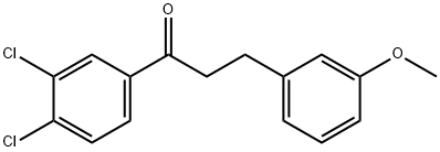 3',4'-ジクロロ-3-(3-メトキシフェニル)プロピオフェノン 化学構造式