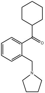 CYCLOHEXYL 2-(PYRROLIDINOMETHYL)PHENYL KETONE Structure