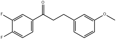 3',4'-DIFLUORO-3-(3-METHOXYPHENYL)PROPIOPHENONE Structure