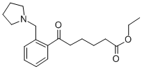 6-オキソ-6-[2-(ピロリジノメチル)フェニル]ヘキサン酸エチル 化学構造式