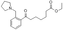 7-オキソ-7-[2-(ピロリジノメチル)フェニル]ヘプタン酸エチル 化学構造式