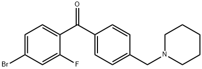 4-BROMO-2-FLUORO-4'-PIPERIDINOMETHYL BENZOPHENONE 化学構造式