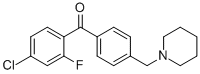 4-CHLORO-2-FLUORO-4'-PIPERIDINOMETHYL BENZOPHENONE Structure
