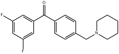 3,5-DIFLUORO-4'-PIPERIDINOMETHYL BENZOPHENONE