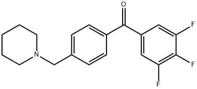 4'-ピペリジノメチル-3,4,5-トリフルオロベンゾフェノン 化学構造式