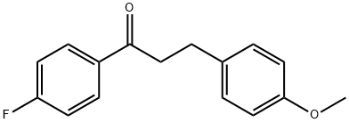 4'-フルオロ-3-(4-メトキシフェニル)プロピオフェノン 化学構造式