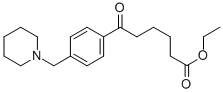 6-オキソ-6-[4-(ピペリジノメチル)フェニル]ヘキサン酸エチル 化学構造式