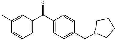 3-METHYL-4'-PYRROLIDINOMETHYL BENZOPHENONE 化学構造式