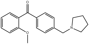 2-METHOXY-4'-PYRROLIDINOMETHYL BENZOPHENONE 结构式