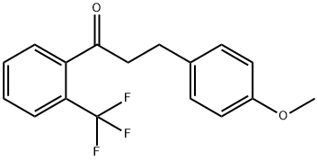 3-(4-メトキシフェニル)-2'-トリフルオロメチルプロピオフェノン 化学構造式