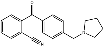 2-CYANO-4'-PYRROLIDINOMETHYL BENZOPHENONE,898776-03-9,结构式
