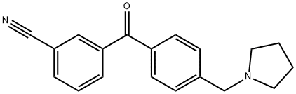3-CYANO-4'-PYRROLIDINOMETHYL BENZOPHENONE,898776-05-1,结构式