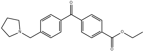 4-CARBOETHOXY-4'-PYRROLIDINOMETHYL BENZOPHENONE|4-(4-(吡咯烷-1-基甲基)苯甲酰基)苯甲酸乙酯