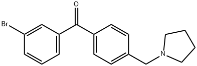 3-BROMO-4'-PYRROLIDINOMETHYL BENZOPHENONE Struktur