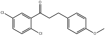 2',5'-ジクロロ-3-(4-メトキシフェニル)プロピオフェノン 化学構造式