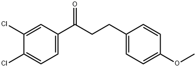 3',4'-ジクロロ-3-(4-メトキシフェニル)プロピオフェノン 化学構造式