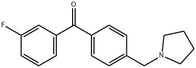 3-FLUORO-4'-PYRROLIDINOMETHYL BENZOPHENONE Struktur