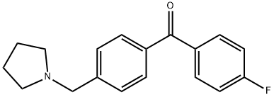 4-FLUORO-4'-PYRROLIDINOMETHYL BENZOPHENONE 化学構造式