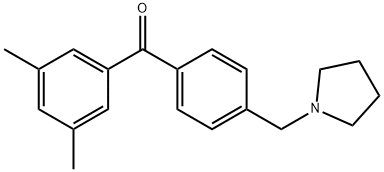 3,5-DIMETHYL-4'-PYRROLIDINOMETHYL BENZOPHENONE Struktur