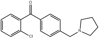 2-CHLORO-4'-PYRROLIDINOMETHYL BENZOPHENONE Struktur
