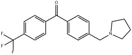 4-ピロリジノメチル-4'-トリフルオロメチルベンゾフェノン 化学構造式