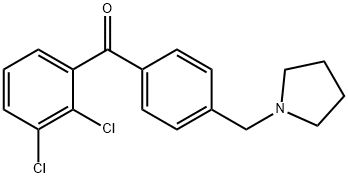 2,3-DICHLORO-4'-PYRROLIDINOMETHYL BENZOPHENONE Structure