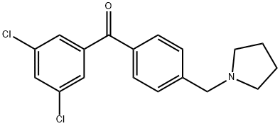 3,5-DICHLORO-4'-PYRROLIDINOMETHYL BENZOPHENONE Structure