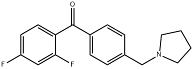 2,4-DIFLUORO-4'-PYRROLIDINOMETHYL BENZOPHENONE Structure