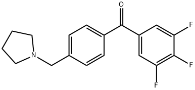 4'-PYRROLIDINOMETHYL-3,4,5-TRIFLUOROBENZOPHENONE Struktur