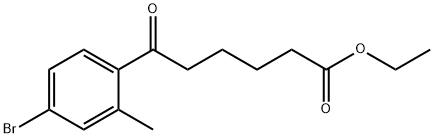 ETHYL 6-(4-BROMO-2-METHYLPHENYL)-6-OXOHEXANOATE 结构式