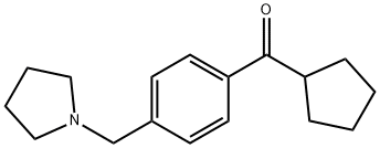 CYCLOPENTYL 4-(PYRROLIDINOMETHYL)PHENYL KETONE Structure