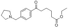 6-オキソ-6-[(4-ピロリジノメチル)フェニル]ヘキサン酸エチル 化学構造式