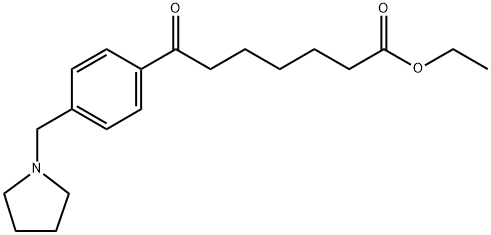 ETHYL 7-OXO-7-[(4-PYRROLIDINOMTHYL)PHENYL]HEPTANOATE Structure