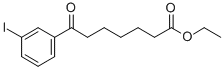 7-(3-ヨードフェニル)-7-オキソヘプタン酸エチル 化学構造式