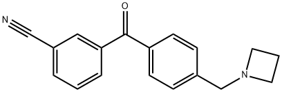 4'-AZETIDINOMETHYL-3-CYANOBENZOPHENONE Structure