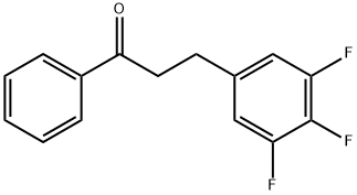 3-(3,4,5-トリフルオロフェニル)プロピオフェノン 化学構造式