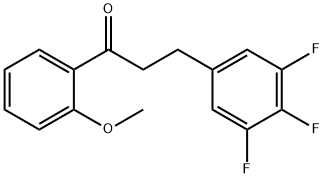 2'-METHOXY-3-(3,4,5-TRIFLUOROPHENYL)PROPIOPHENONE Struktur