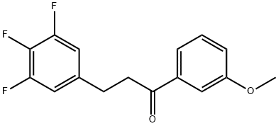 3'-METHOXY-3-(3,4,5-TRIFLUOROPHENYL)PROPIOPHENONE 结构式
