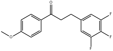 4'-メトキシ-3-(3,4,5-トリフルオロフェニル)プロピオフェノン 化学構造式