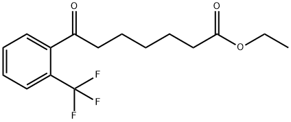 7-オキソ-7-(2-トリフルオロメチルフェニル)ヘプタン酸エチル 化学構造式